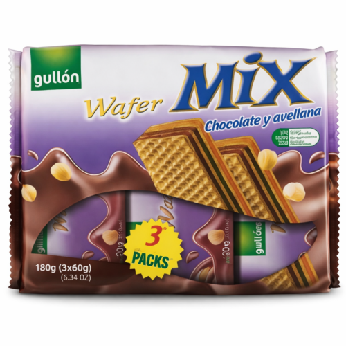 WAFER MIX CHOCO AVELLANA 180 GR*12